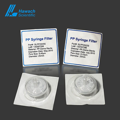 Filtros de jeringas de PP estéril