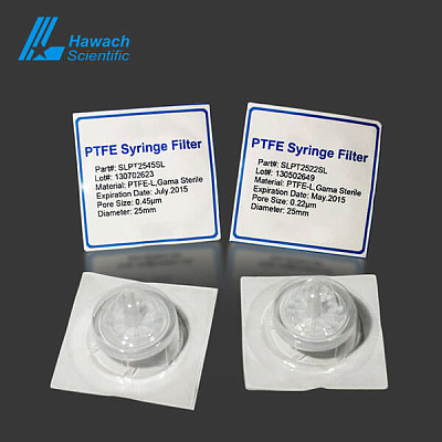 Стерильные Гидрофильные PTFE шприцевые фильтры